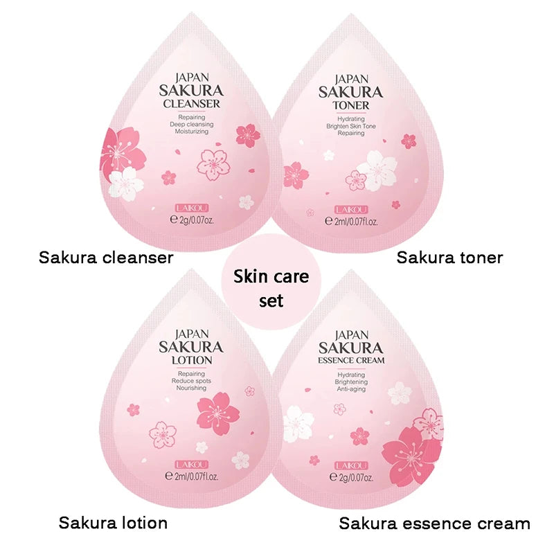 LAIKOU 4Pcs Skincare Set Sakura
