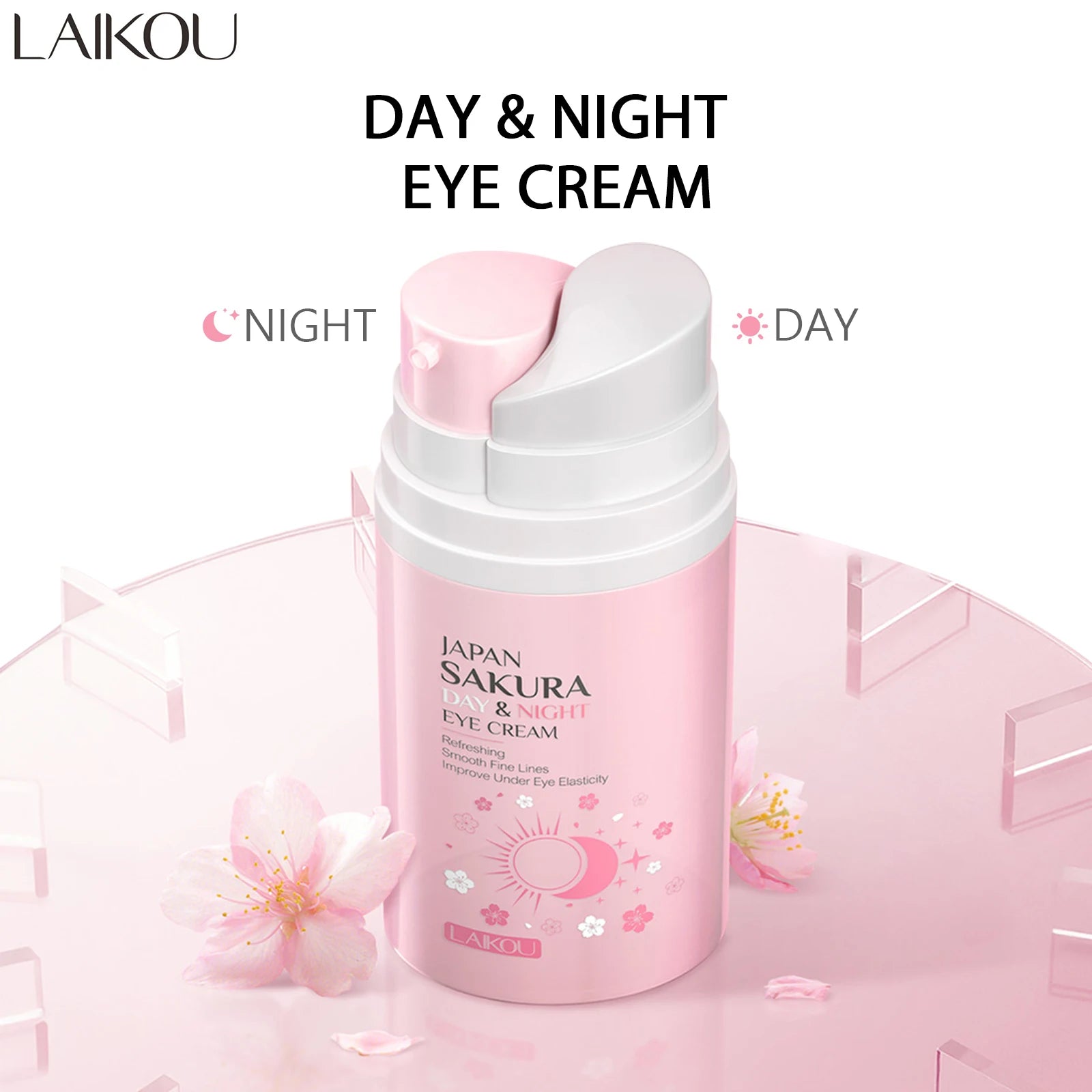 Crème Contour des Yeux Sakura LAIKOU Jour & Nuit Anti-Cernes Raffermissante 20g