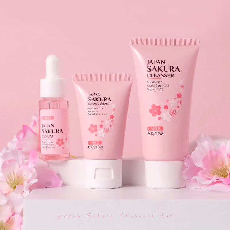 Coffret Cadeau Sakura Premium - 8 Produits Soins Japonais Anti-Âge